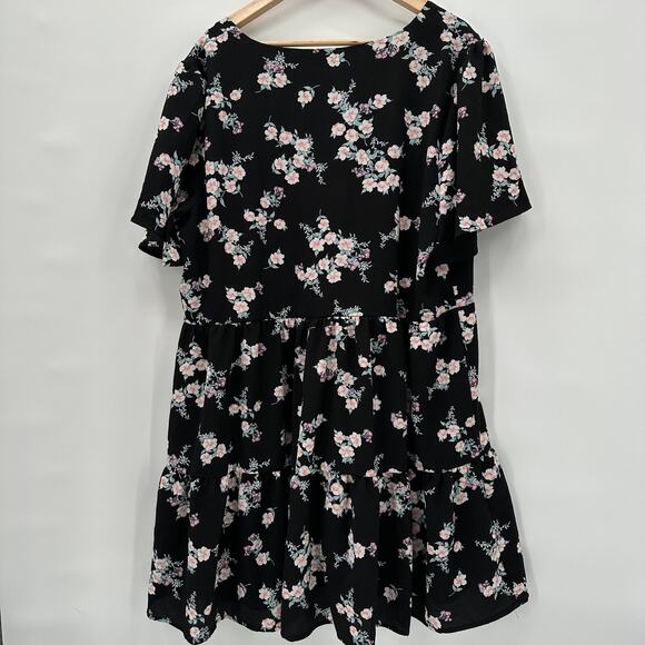 EVRI Floral Button Down Tiered Dress // 2X - Picture 10 of 12